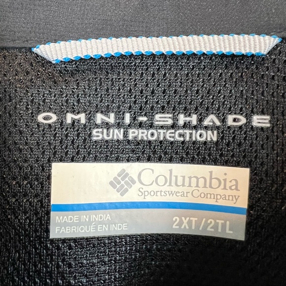 Columbia Black Silver Ridge Lite Trail Shirt 2X Tall - Picture 6 of 9